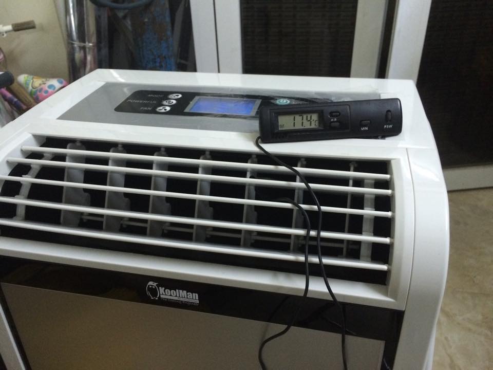 Đo trước cửa dàn lạnh máy điều hòa nhiệt độ đạt 17,4 độ C