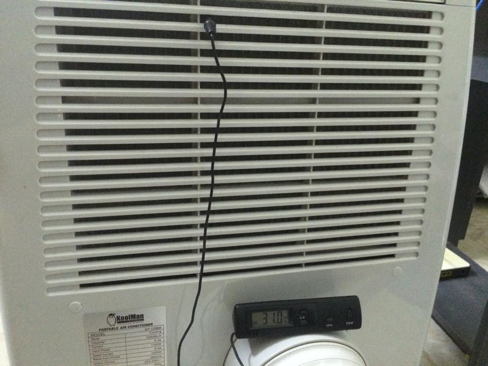 Đo cửa hồi của thiết bị điều hòa đạt 31 độ C 